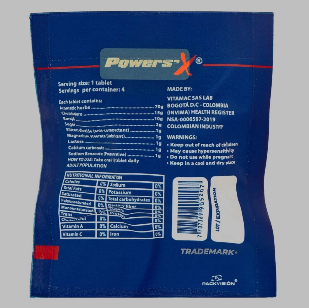 ✅ 5 Powers'x Men's Vitality Support Natural Supplement 5  Pack (20 Tabs) 🔥