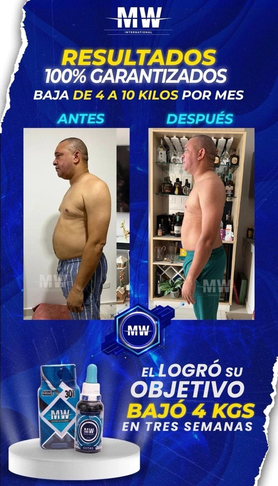 ✅ MW Kit Fat Burner & Drainer Detox Ginkgo Bilboa Carnitine 7 Keto Green Tea ✅