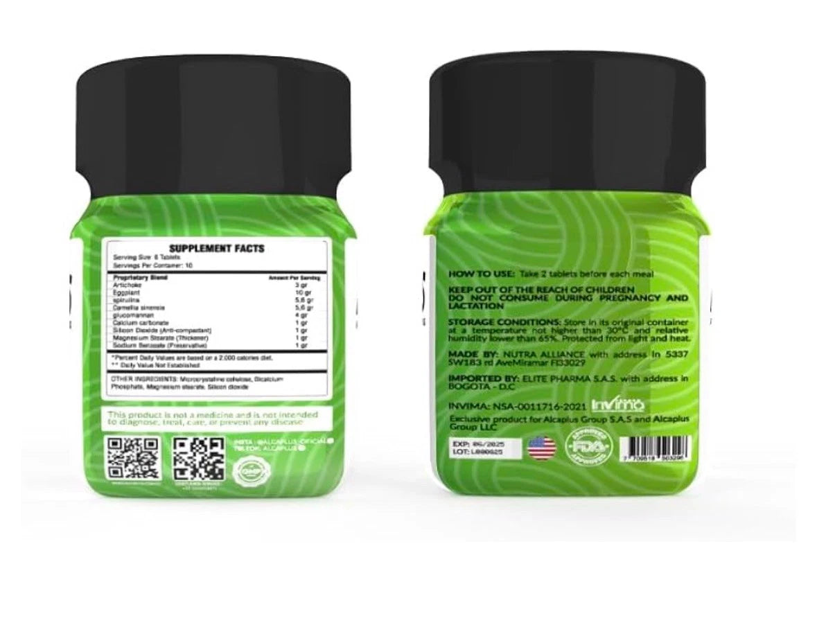 ✅ALCAPLUS  WEIGHT LOSSS  NATURAL DETOX FOR MEN & WOMEN ADELGAZANTE 🔥